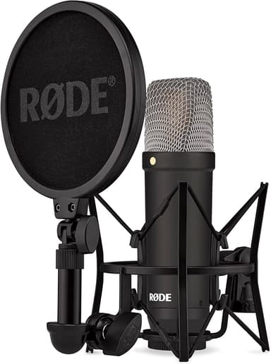 RØDE NT1 Signature Series Condenser Microphone with SM6 Shockmount and Pop Filter - Black